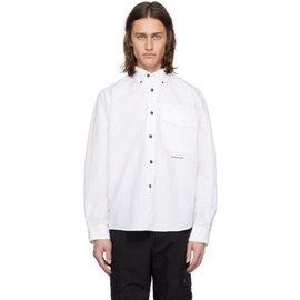 스톤아일랜드 Stone Island White Spread Collar Shirt 241828M192011