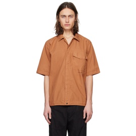 스톤아일랜드 Stone Island Orange Spread Collar Shirt 241828M192016
