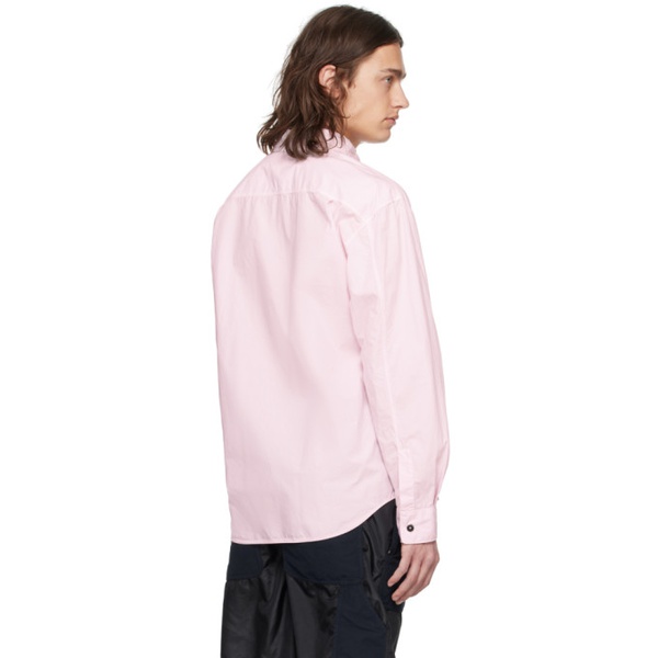 스톤아일랜드 스톤아일랜드 Stone Island Pink Spread Collar Shirt 241828M192021