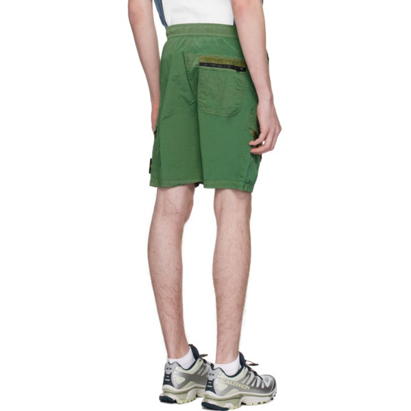 스톤아일랜드 스톤아일랜드 Stone Island Green Drawstring Shorts 241828M193053