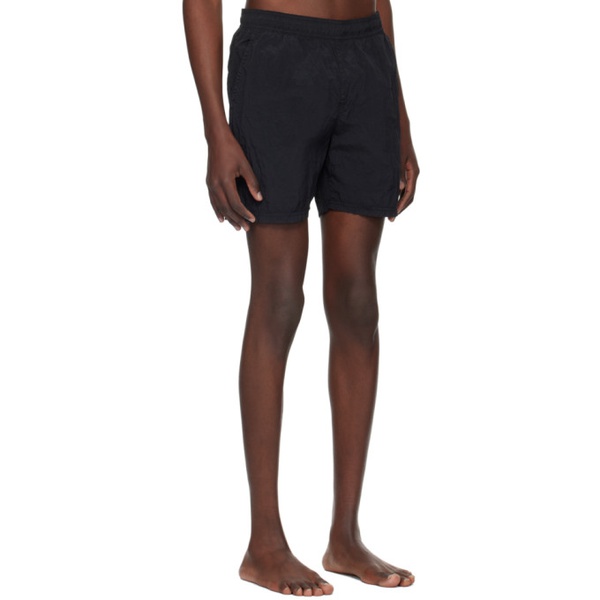 스톤아일랜드 스톤아일랜드 Stone Island Black Crinkled Swim Shorts 241828M193087