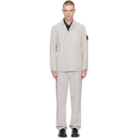 스톤아일랜드 Stone Island Gray Garment-Dyed Suit 241828M196000