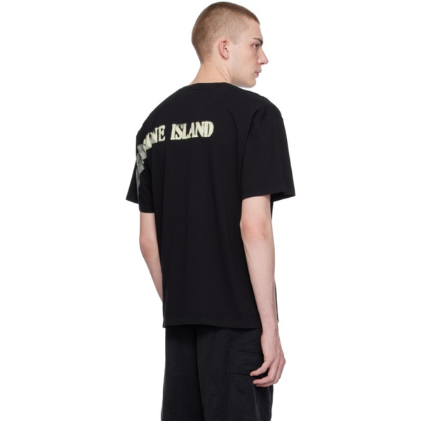 스톤아일랜드 스톤아일랜드 Stone Island Black Stripes Six T-Shirt 241828M213009