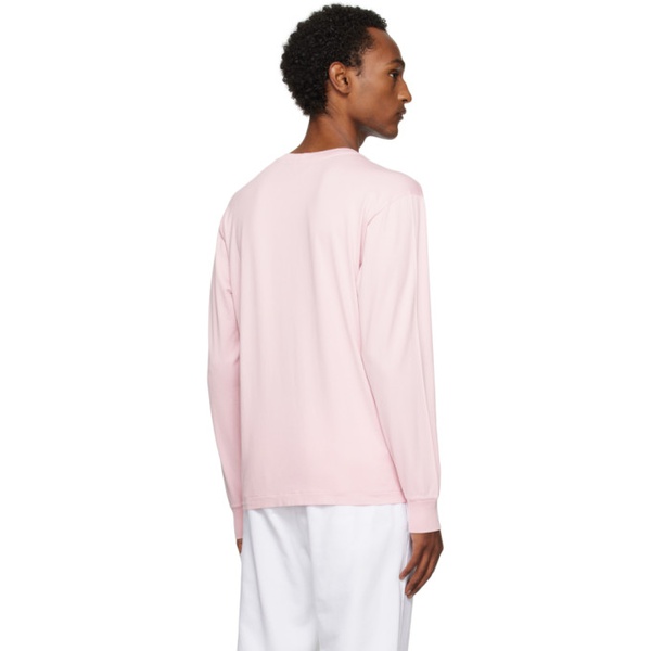 스톤아일랜드 스톤아일랜드 Stone Island Pink Patch Long Sleeve T-Shirt 241828M213019
