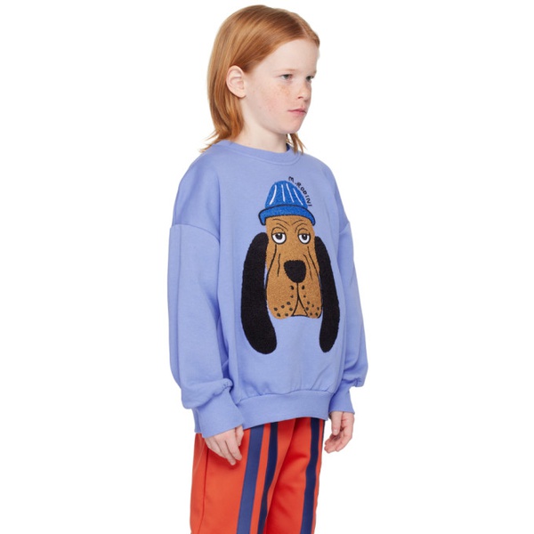  Mini Rodini Kids Blue Bloodhound Sweatshirt 241828M720001