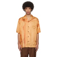 에곤랩 EGONlab Orange Open Spread Collar Shirt 241830M192004