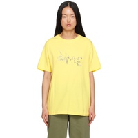 다임 Dime Yellow Tangle T-Shirt 241841F110002