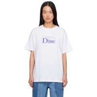 다임 Dime White Ratio T-Shirt 241841F110004