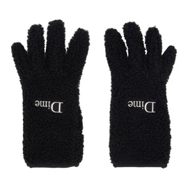 다임 Dime Black Classic Polar Fleece Gloves 241841M135000
