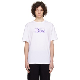 다임 Dime White Classic T-Shirt 241841M213001