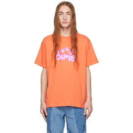 다임 Dime Orange Pawz T-Shirt 241841M213003