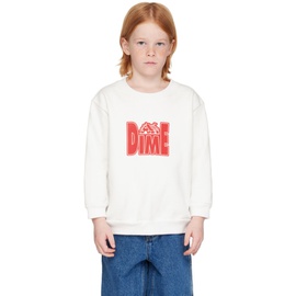 다임 Dime Kids White Club Sweatshirt 241841M720001