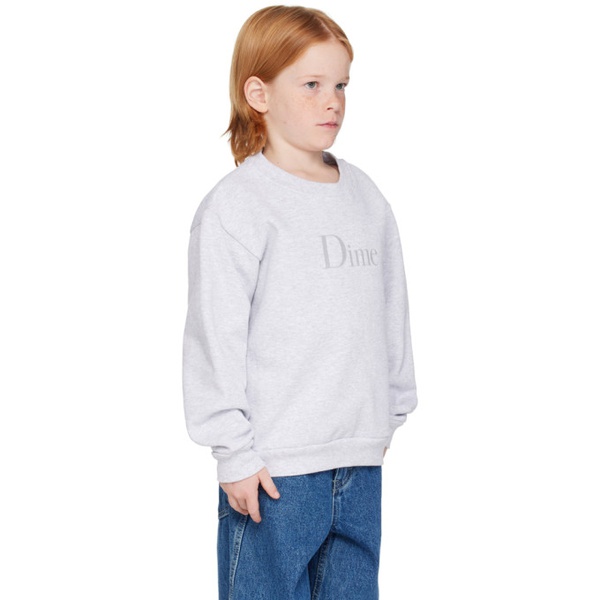  다임 Dime Kids Gray Printed Sweatshirt 241841M720002