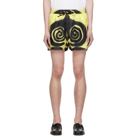 나누쉬카 Nanushka Black & Yellow Amil Shorts 241845M193007