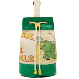 The Animals Observatory Kids Green & 오프화이트 Off-White Babar Backpack 241848M717001