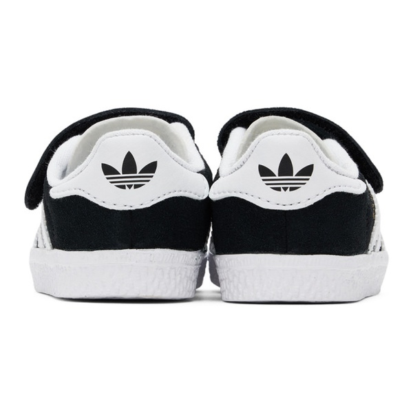 아디다스 Adidas Kids Baby Black & White Gazelle Comfort Closure Sneakers 241856M696009