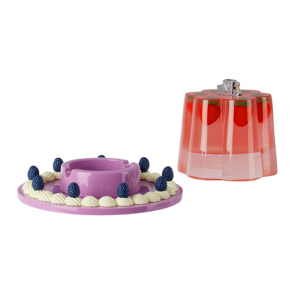  Edie Parker Pink & Purple Jelly Tabletop Lighter 241863M614001