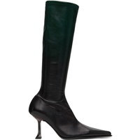 미스타 Miista Green & Black Carlita Tall Boots 241877F115002