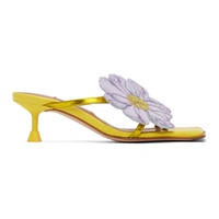 미스타 Miista Yellow Lourdes Heeled Sandals 241877F125016