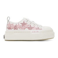 아미리 AMIRI White & Pink Platform Stars Sneakers 241886F128031