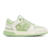 아미리 AMIRI White & Green Classic Low Sneakers 241886F128036