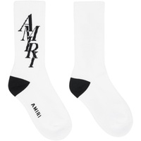 아미리 AMIRI White & Black Stack Socks 241886M220005