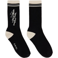 아미리 AMIRI Black Stack Logo Socks 241886M220011
