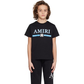 아미리 AMIRI Kids Black MA Bar T-Shirt 241886M703001