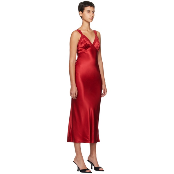  Reformation Red Neola Midi Dress 241892F054001