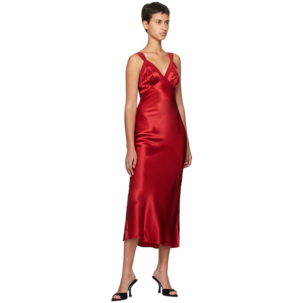  Reformation Red Neola Midi Dress 241892F054001