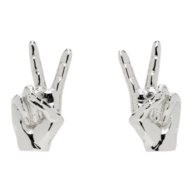 와이프로젝트 Y/Project Silver Mini Peace Earrings 241893M144006