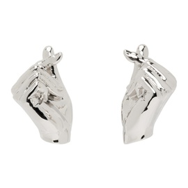 와이프로젝트 Y/Project Silver Mini Finger Heart Earrings 241893M144009