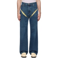 와이프로젝트 Y/Project Blue Cut Out Jeans 241893M186027