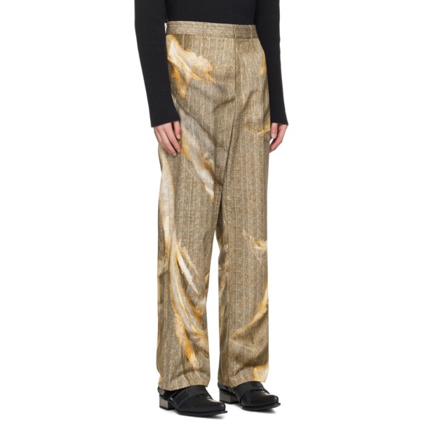 와이프로젝트 Y/Project Beige Printed Trousers 241893M191002
