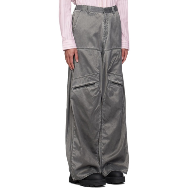  와이프로젝트 Y/Project Gray Gathered Trousers 241893M191005