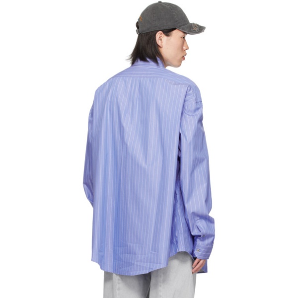  와이프로젝트 Y/Project Blue Scrunched Shirt 241893M192012