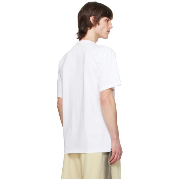  와이프로젝트 Y/Project White V-Neck T-Shirt 241893M213002