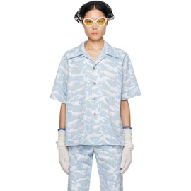 안나수이 Anna Sui SSENSE Exclusive Blue & White Shirt 241894M192003