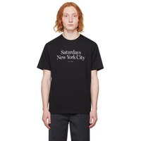 세러데이 뉴욕시티 Saturdays NYC Black Miller T-Shirt 241899M213008
