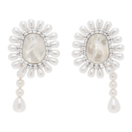 슈슈통 SHUSHU/TONG Silver & White Maiden Pearl Tassel Earrings 241901F022020
