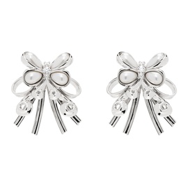 슈슈통 SHUSHU/TONG Silver Pearl Butterfly Flower Earrings 241901F022026