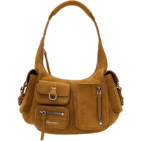 블루마린 Blumarine Tan Regular-Sized Nubuck Leather Cargo Bag 241901F048004