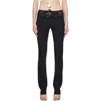 블루마린 Blumarine Black Slim-Fit Trousers 241901F087009