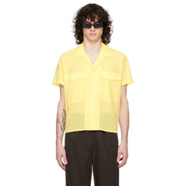 세컨드 레이어 Second/Layer Yellow Cropped Shirt 241902M192003