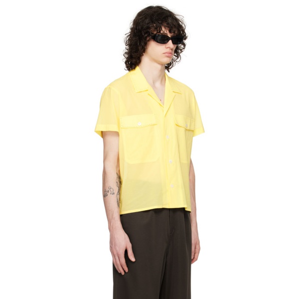  세컨드 레이어 Second/Layer Yellow Cropped Shirt 241902M192003