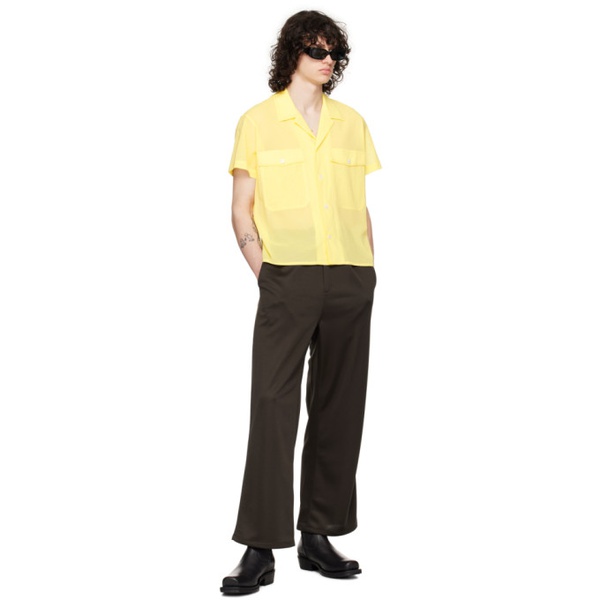  세컨드 레이어 Second/Layer Yellow Cropped Shirt 241902M192003