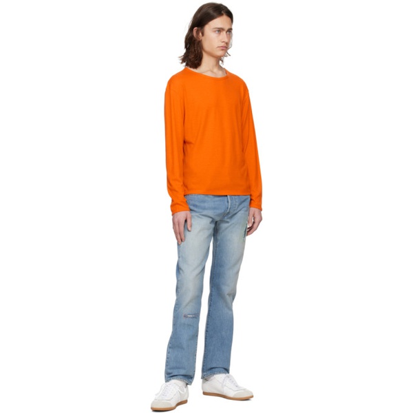  세컨드 레이어 Second/Layer Orange Dias Cortes Long Sleeve T-Shirt 241902M213004