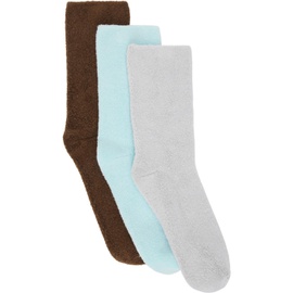 베이스레인지 Baserange SSENSE Exclusive Three-Pack Multicolor Buckle Overankle Socks 241922F076002