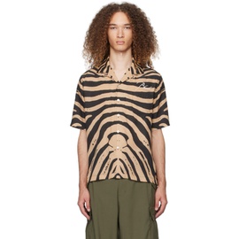 루드 Rhude Black & Tan Zebra Shirt 241923M192010