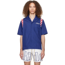 루드 Rhude Blue American Spirit Shirt 241923M192012